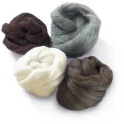Naturwolle im Band, 100g-Pack