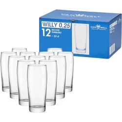 Bormioli Rocco, Biergläser, Willi Becher geeicht (0.25 l, 12x)