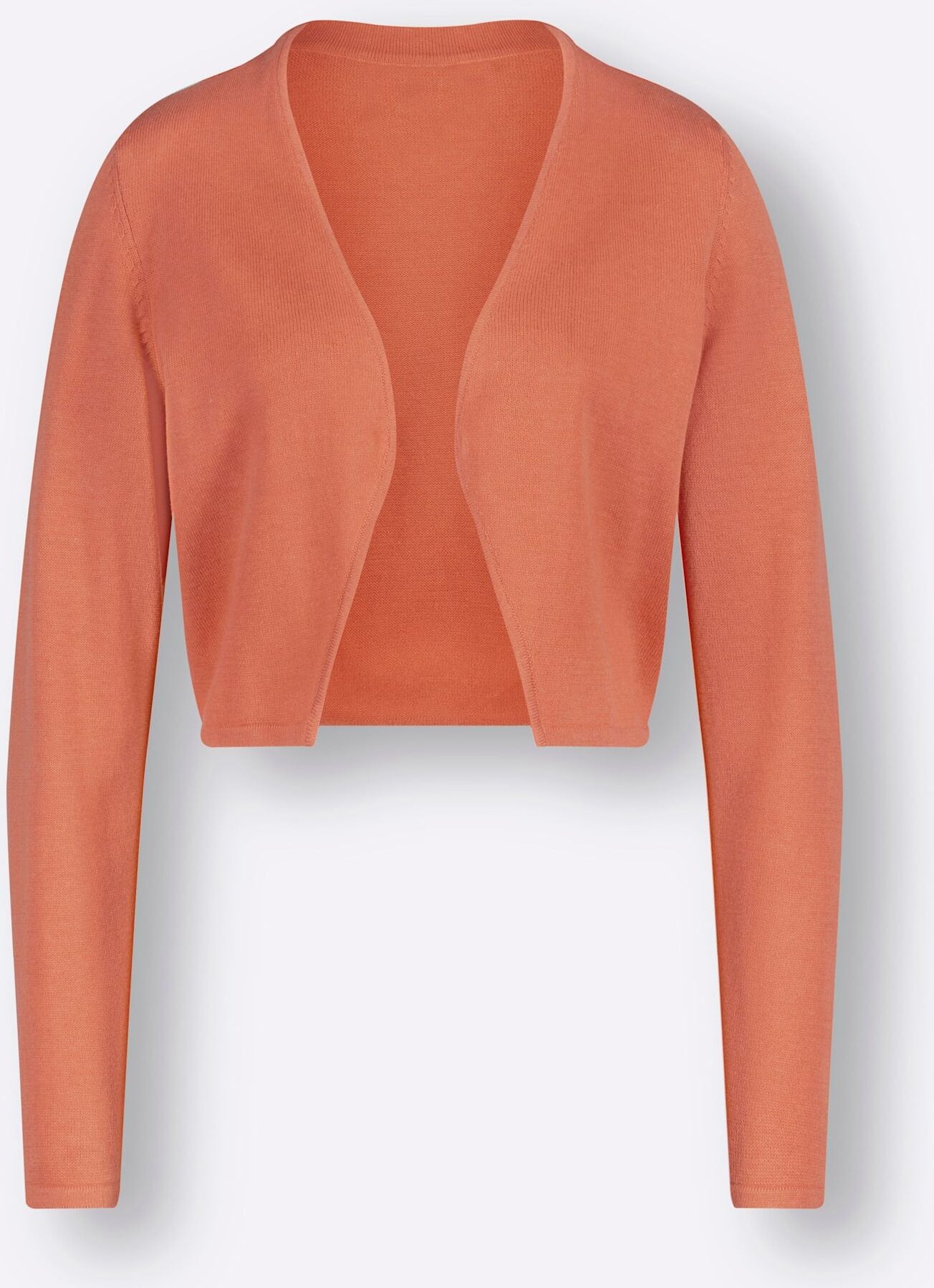 Bolero INSPIRATIONEN, Damen, Gr. 38, orange (papaya), 100% Baumwolle, unifarben, Strickjacken Bolero papaya 38