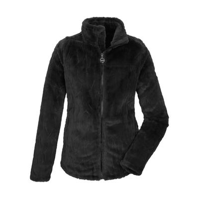 Fleecejacke KILLTEC "KOW 493 WMN FLC JCKT", Damen, Gr. 46, schwarz, Obermaterial: 100% Polyester, Jacken Fleecejacke, Weiche Fleecejacke, Allover-Prägung, verschließbare Taschen