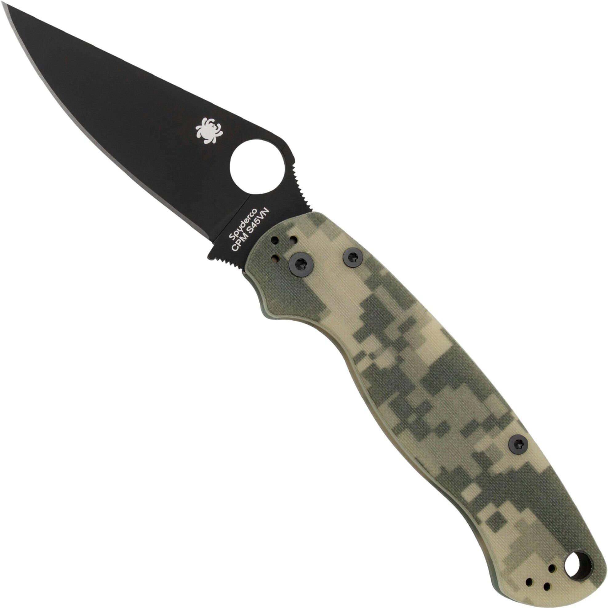 Spyderco Paramilitary 2 Camo Black C81GPCMOBK2 coltello da tasca