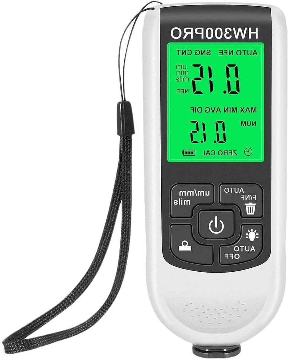 Verf Dikte Meter - Wit Coating Meetinstrument voor Ondergrond Inspectie en Automatische Substraat Detectie - 0-2000 UM