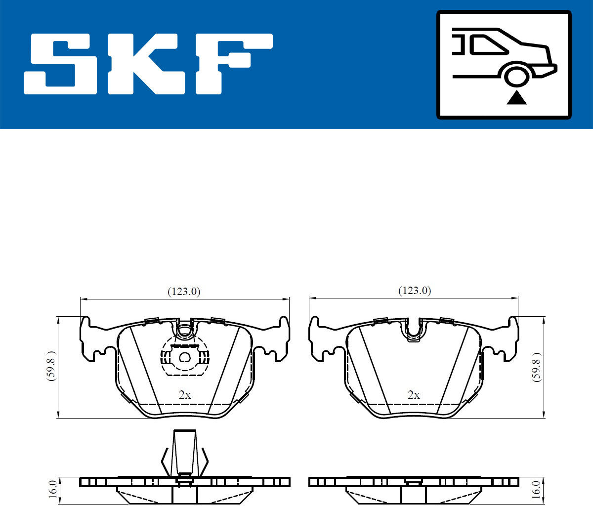Skf Bremsbelagsatz, Scheibenbremse Vkbp 90625 Für Land Rover