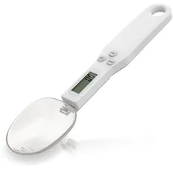 Arendo digitale Löffelwaage mit LCD-Display, bis 500 g, 0,1 g Auflösung, Tara, Hold, Abschaltautomatik nach 60 s, abnehmbarer Löffel