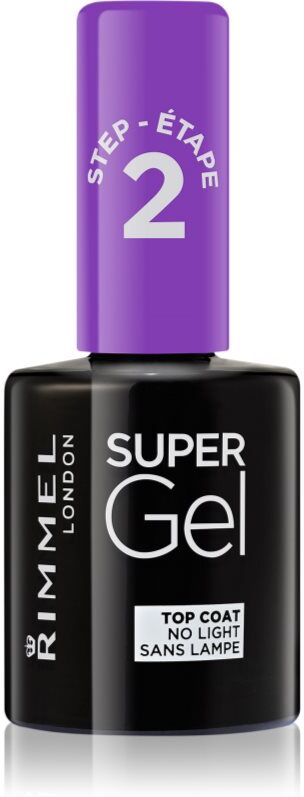 Rimmel Super Gel Step 2 Glitter vernis de protection pour un éclat lumineux 12 ml