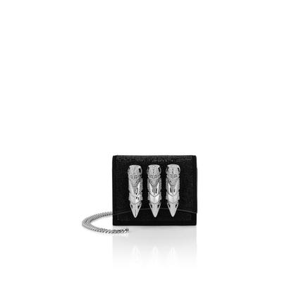 Clutch PHILIPP PLEIN "Eagle Verziert", Damen, schwarz (02, schwarz), Taschen