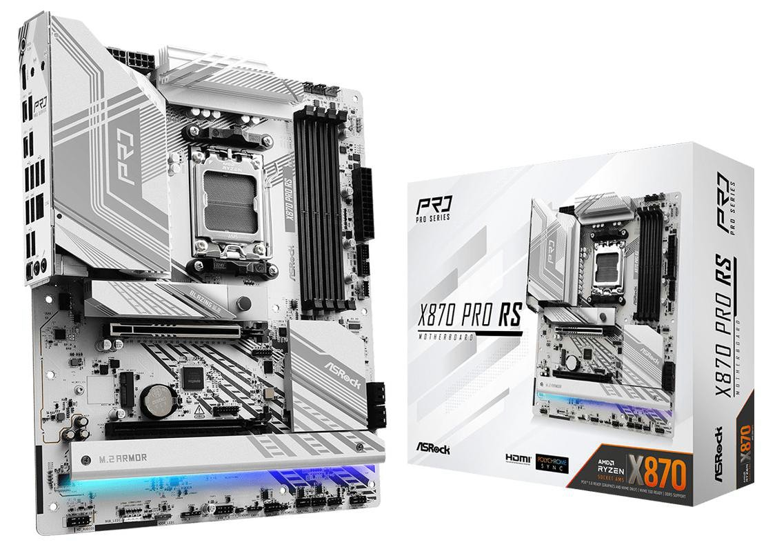 ASRock X870 PRO RS ATX Mainboard Sockel AM5/USB4/HDMI 90-MXBPZ0-A0UAYZ