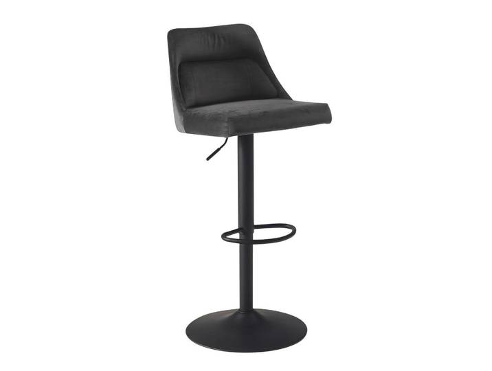Mid.you Barhocker, Grau, Textil, Bodenplatte, 45x106x51 cm, Sitzfläche 360° drehbar, Esszimmer, Barmöbel, Barhocker