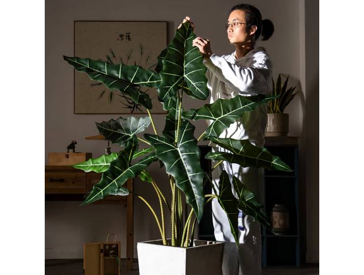 C'est si réel! Salian Arum Simulation arbre plante verte bionique faux arbre plante Pot intérieur salon décoration