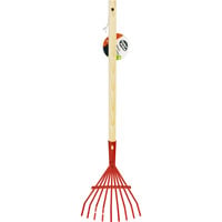 Laubrechen aus Metall mit einer Länge von 68 Zentimeter holz