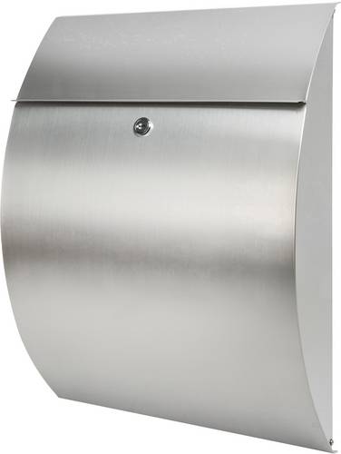Burg Wächter 38670 RIVIERA 3835 NI Briefkasten Silber Edelstahl Schlüsselschloss