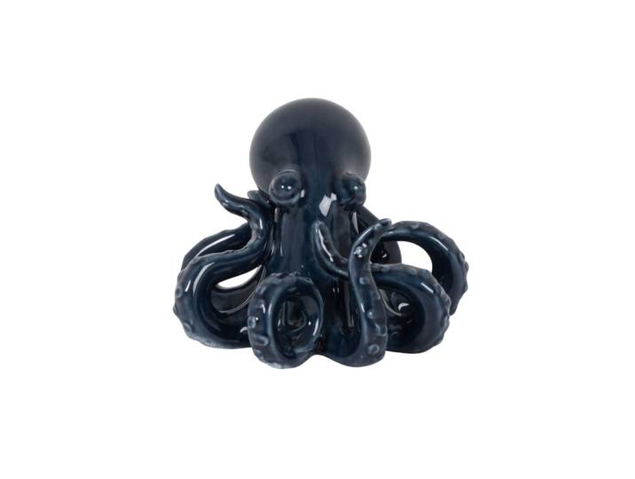Deko-Oktopus aus Porzellan, marineblau