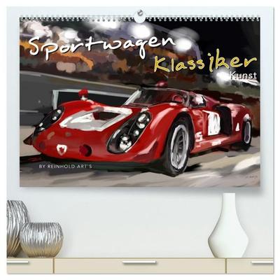 Sportwagen Klassiker Kunst (hochwertiger Premium Wandkalender 2027 DIN A2 quer), Kunstdruck in Hochglanz