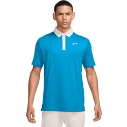 Nike Golf Polo Dri-Fit Tour Contrast, blau/weiss