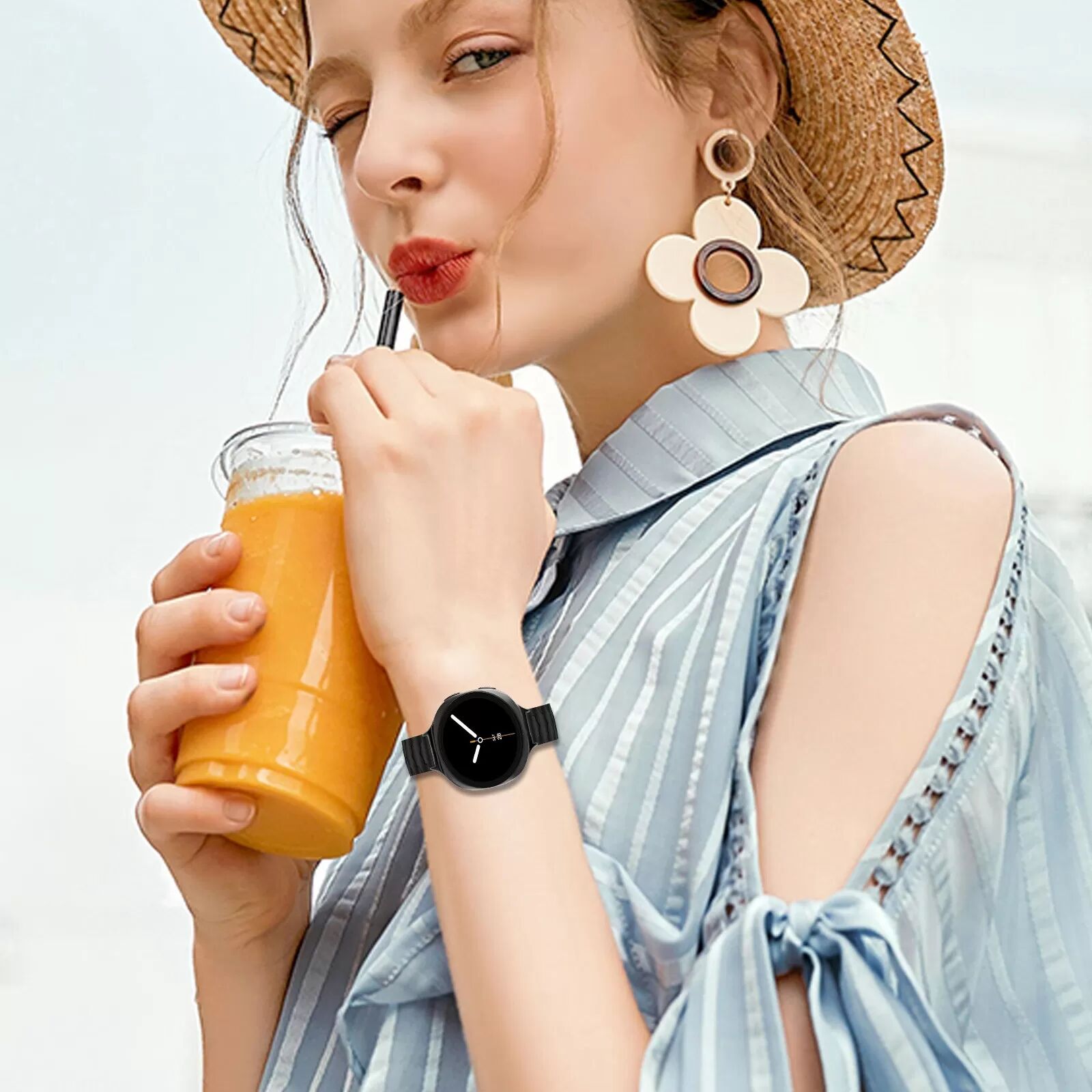 INF Batman-Stil Edelstahl Uhrenarmband kompatibel mit Samsung Watch Ultra/Ultra 2025 - Schwarz