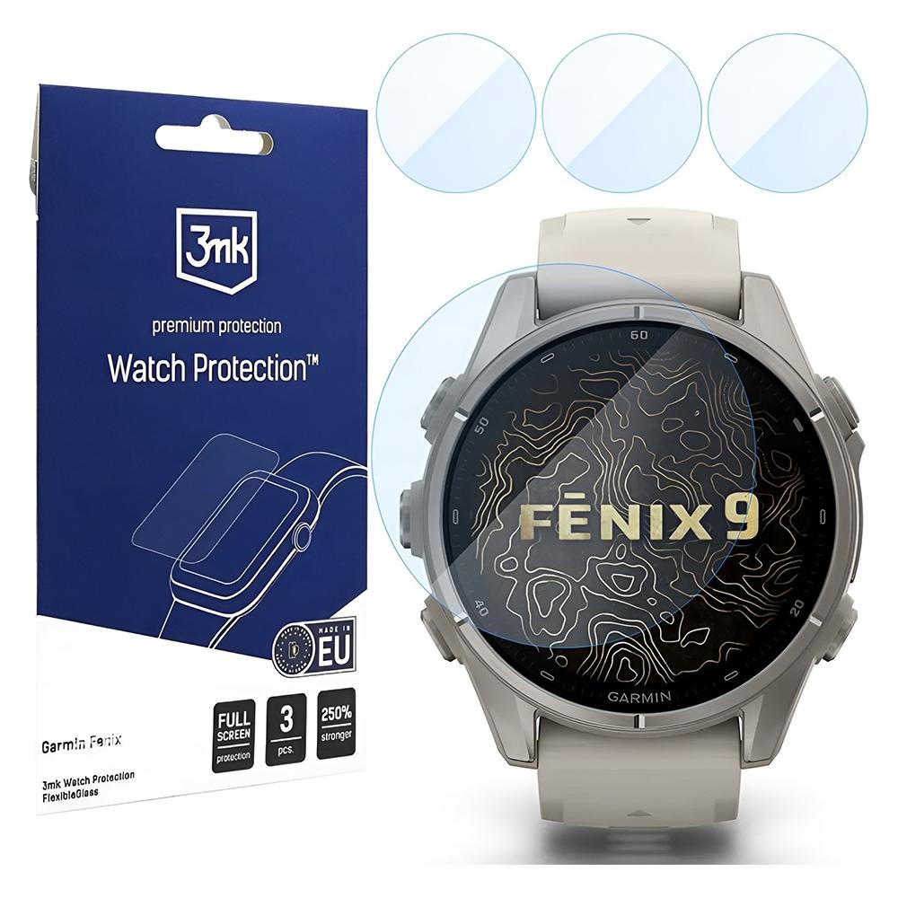 3MK - FlexibleGlass (3er-Pack) - Garmin Fenix 9 43 mm - Klar (5903108792592)