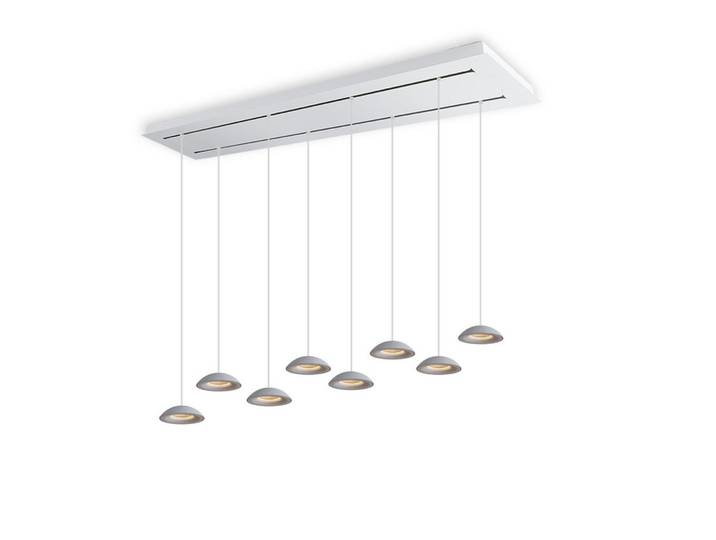 s.luce Led-Hängeleuchte Santa Air 8-flammig Weiß, Metall, Rund, LED integrated, 11x3.2x11 cm, Lampen & Leuchten, Innenbeleuchtung, Hängeleuchten, Pendelleuchten