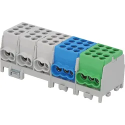 Hauptleitungs-Abzweigklemme Farbe: 3x grau,1x blau,1x grün 10xEing. 25mm2/14xAusgang 16mm2 Pollmann