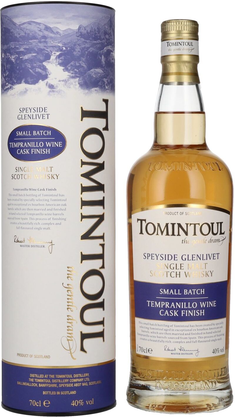 Tomintoul Small Batch Tempranillo Wine Cask Finish 40% Vol. 0,7l in Geschenkbox