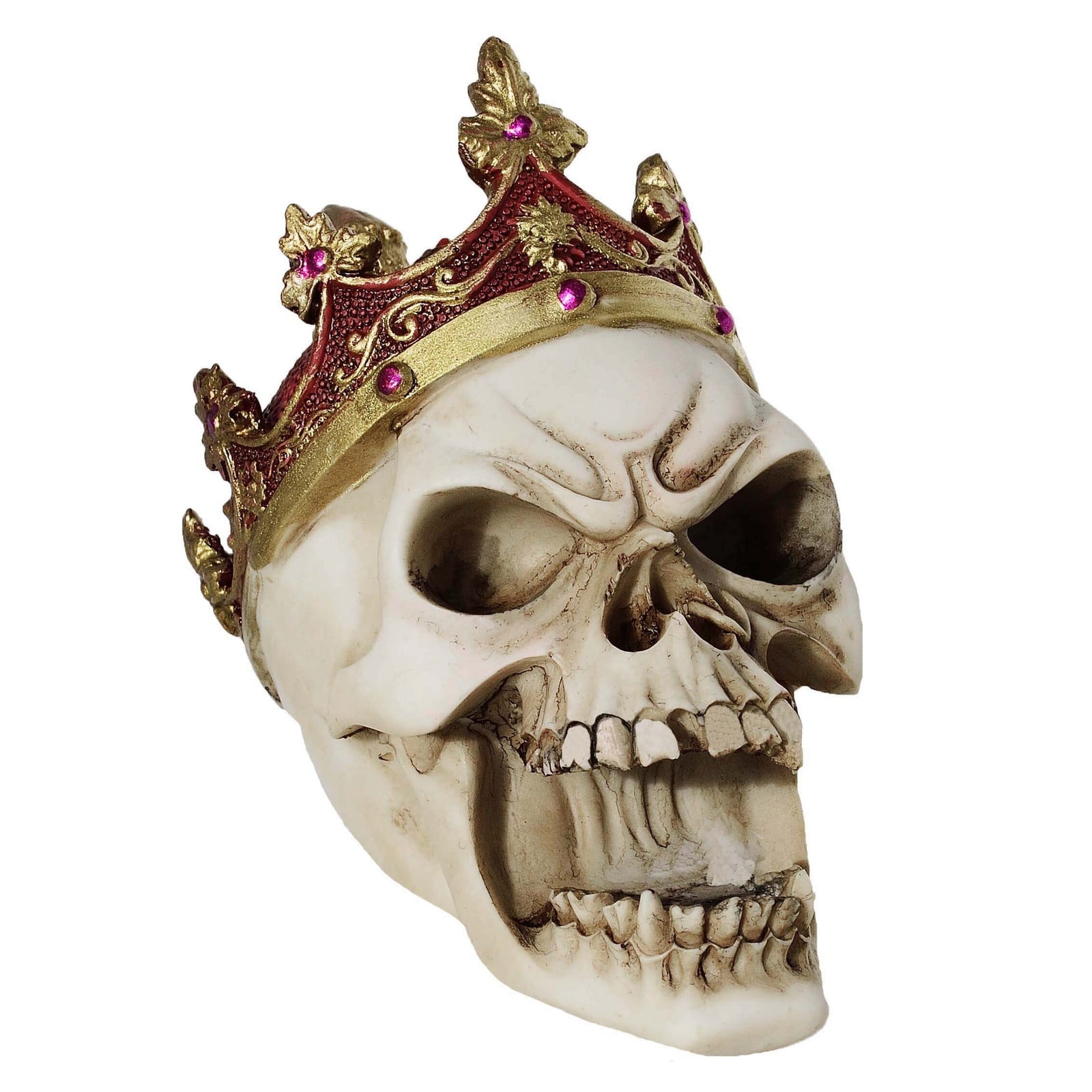Mayer Chess Schedel met kroon Halloween decoratie voor volwassenen
