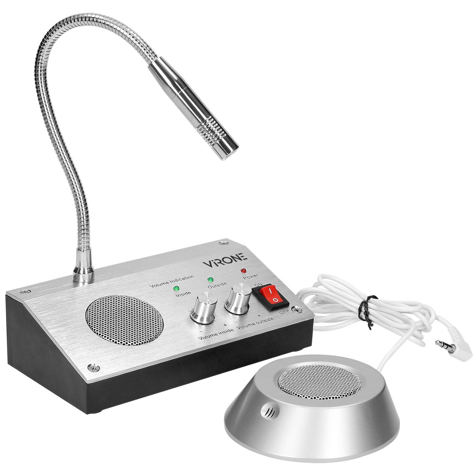 Selius Raamintercom Bedraad Systeem voor Twee-weg Spraakcommunicatie in Publieke Ruimtes B/D/H: 16 x 9,5 x 10 cm