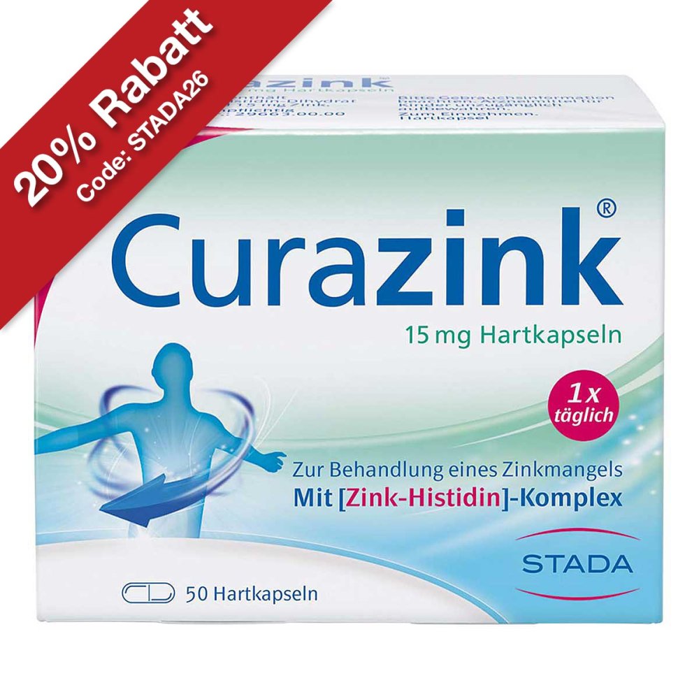STADA Consumer Health Deutschland GmbH Curazink 15 mg Hartkapseln gegen Zinkmangel 00679405