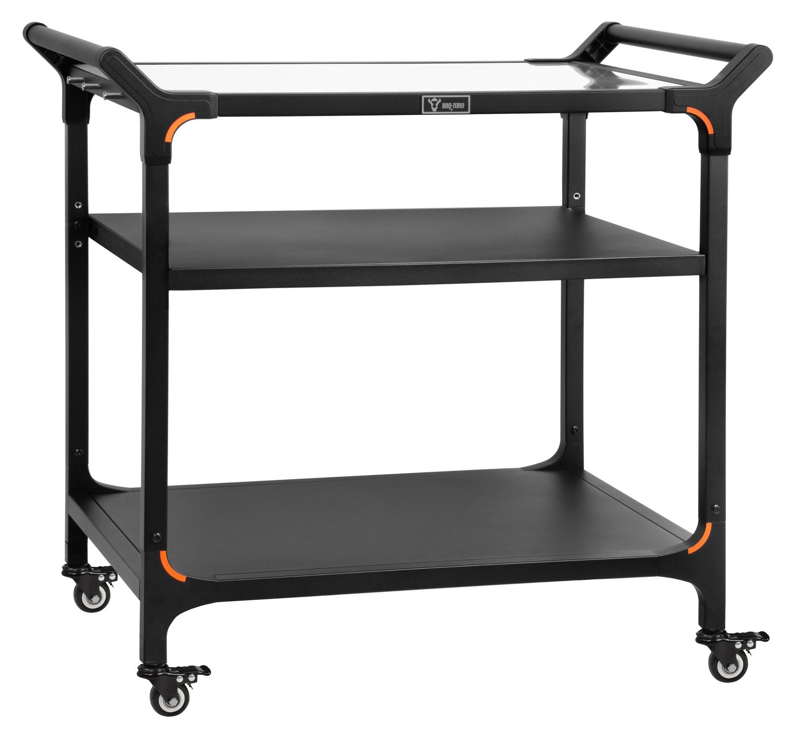 BBQ-Toro grillwagen met grillplaat en groot werkblad, zwart, B/D/H: 94 x 61 x 90 cm
