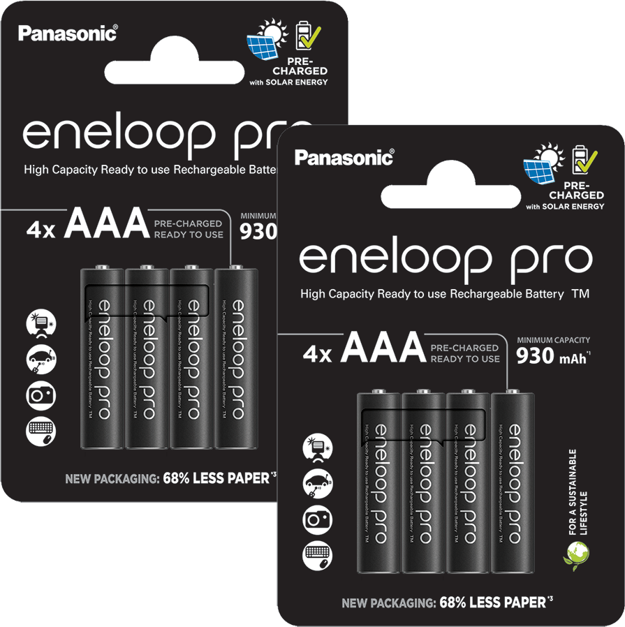 Panasonic Eneloop Pro AAA HR03 930mAh Rechargeable Batteries   8 Pack