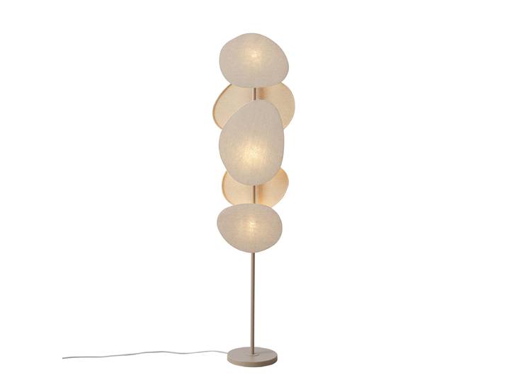 Lampadaire Japandi beige 3 lumières - Organica