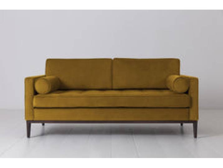 Zweisitzer-Sofa Model 02, Senfgelb
