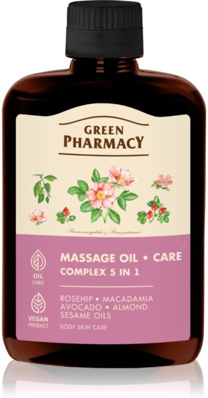 Green Pharmacy Complex 5in1 Massage Oil huile de massage 200 ml