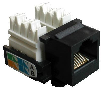Datacom Keystone RJ45 UTP CAT5E 110 Classic, zwart