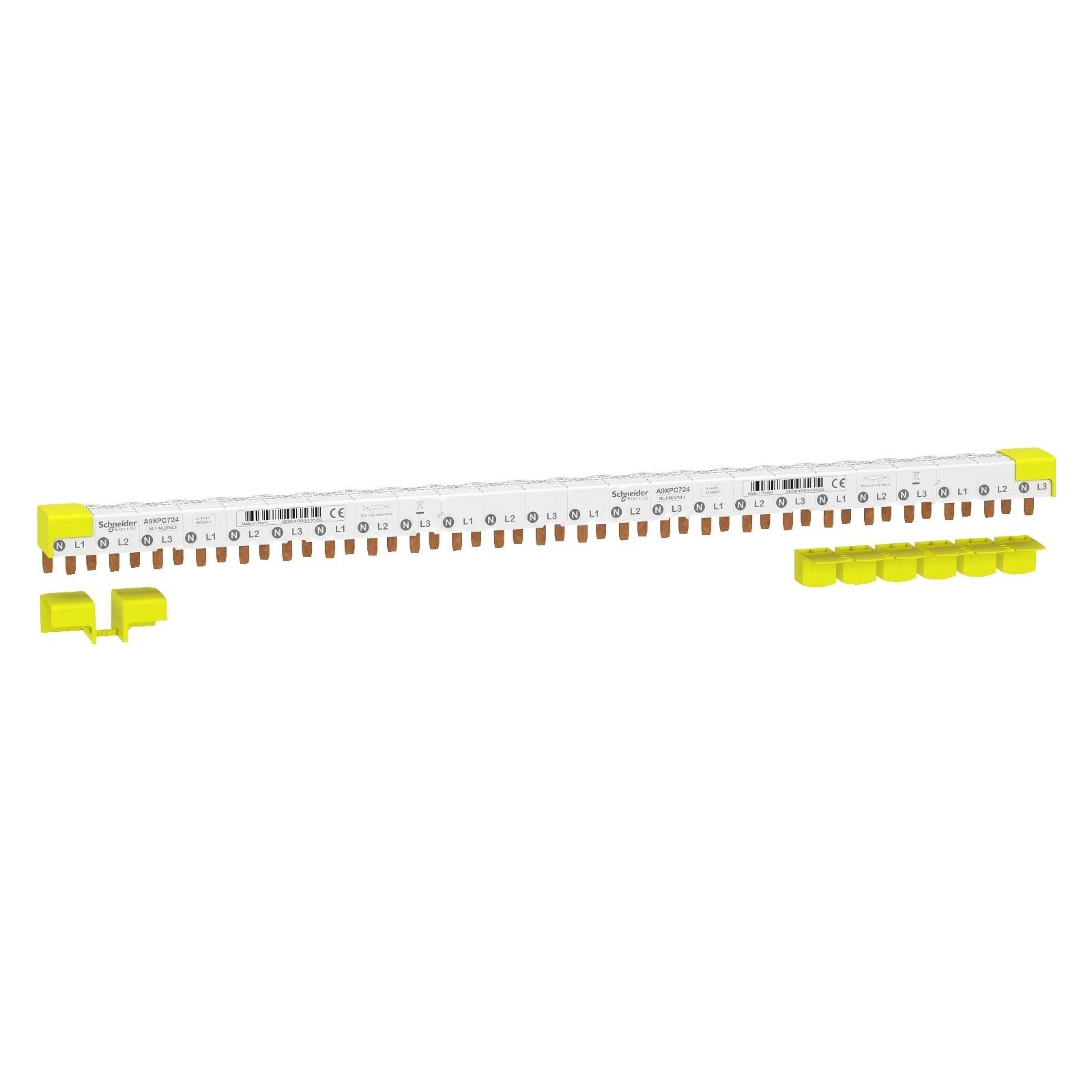 Schneider Electric Acti9 Phasenschiene Stift, 3P+N, 9mm- A9XPC724 (A9XPC724)