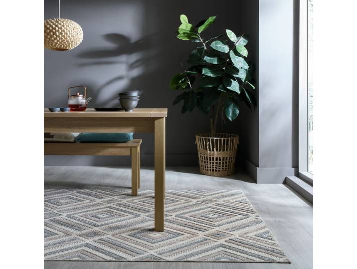 Kurzflorteppich Beckett Typ A Beige 78 x 150cm Mischgewebe