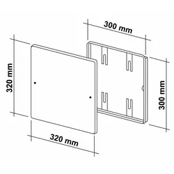 Revisionsabdeckung aus Edelstahl 300x300 mm