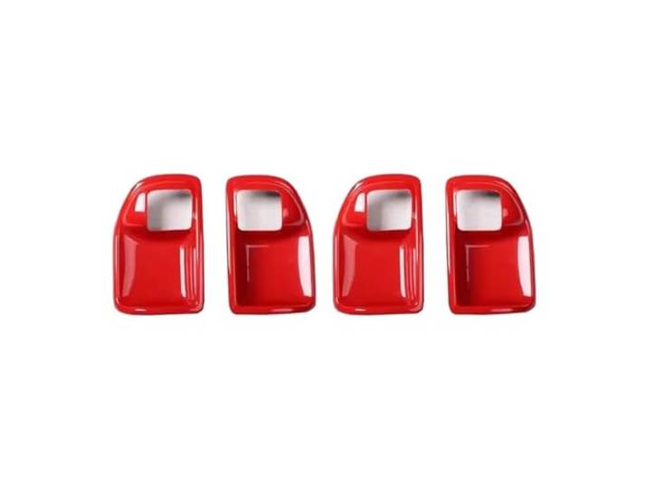 UADTHFGB Griffverkleidung Für Wrangler JK 2011-2017 4/2 Türen Innentürgriff Schüssel Dekoration(Red 4-door)