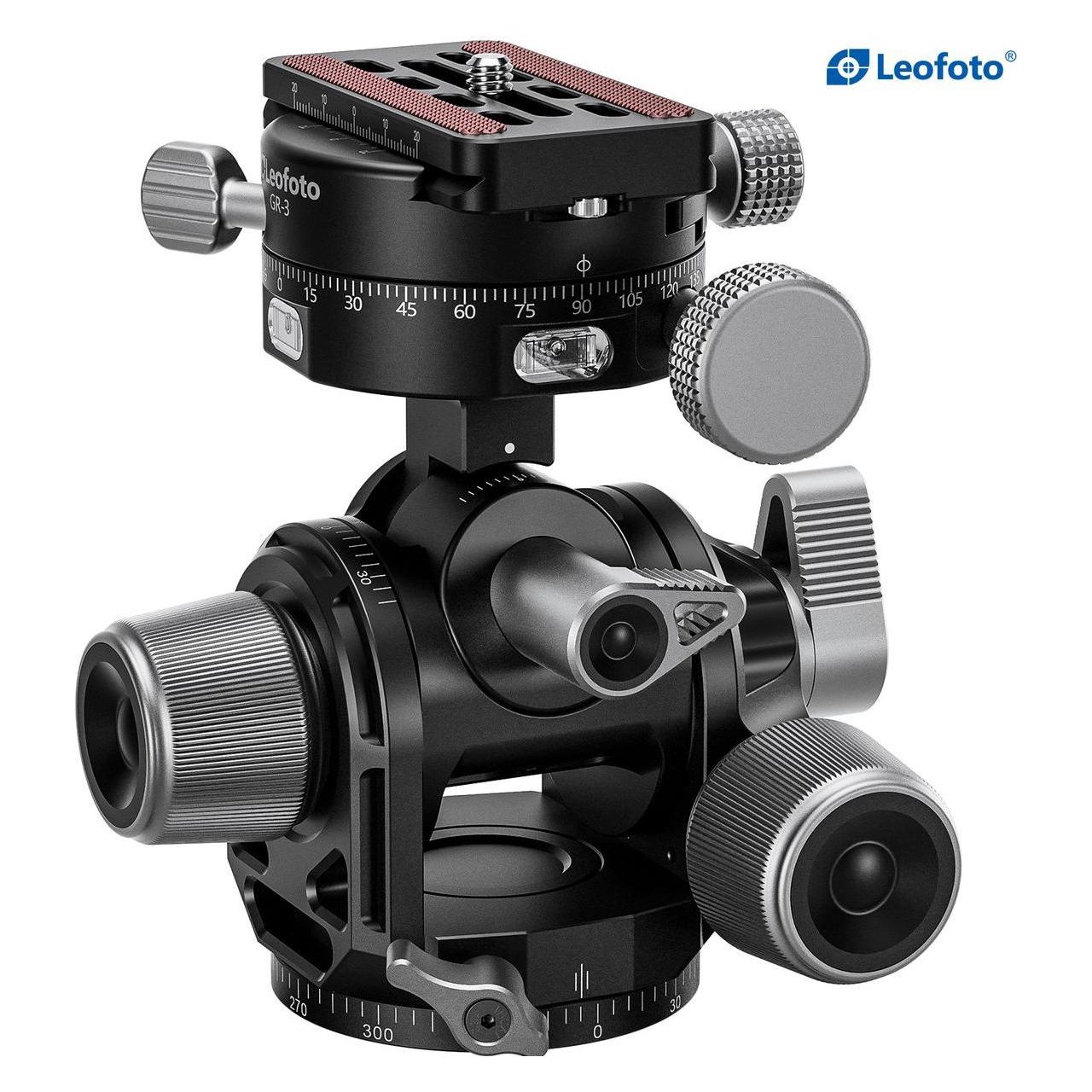 Leofoto Geared head with GR-3 geared panning adapter (G4 PROM)
