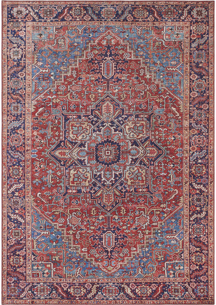 STUDIO DECO Tapis vintage tissé plat amata 200x290cm Rouge 290x1x200cm