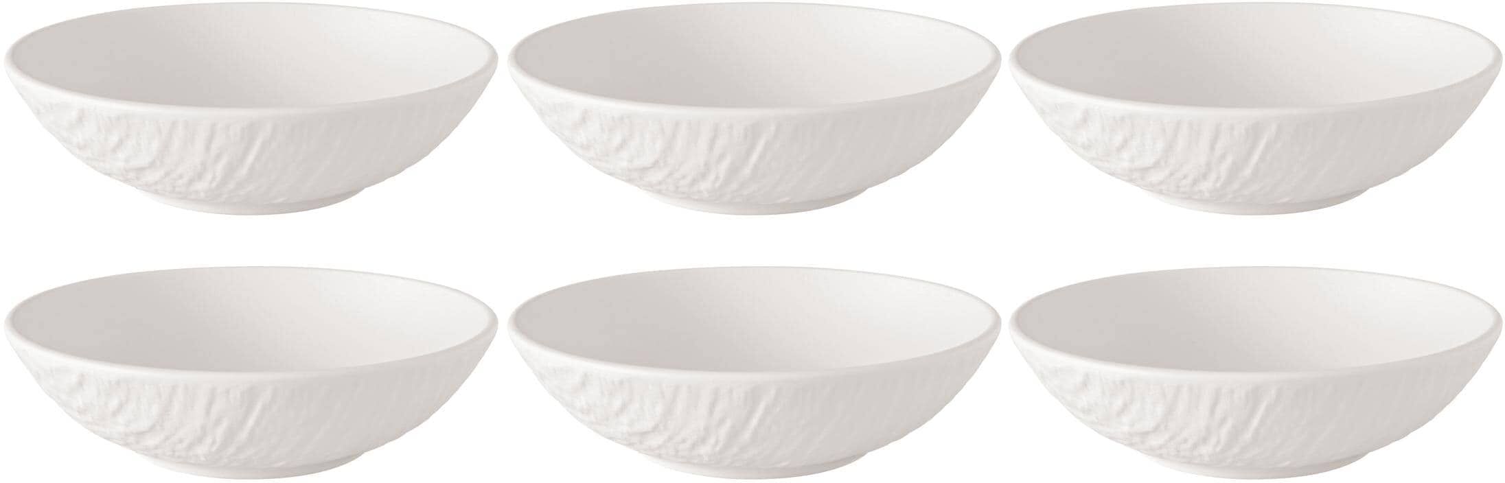 Dessertschale VILLEROY & BOCH "Manufacture 6 Stück", weiss (weiß), Porzellan, Schüsseln, Dessertschale weiß Einheitsgröße