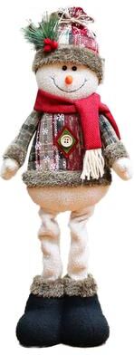 Uplifted Goods Christmas Standing Decorative Doll Set For Festive Holiday Display snowman