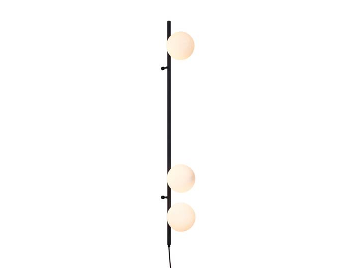 Applique murale design noire avec verre mat 3 lumières - Vertical