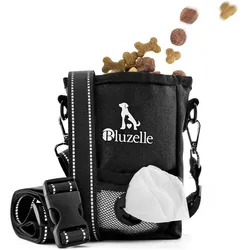 Bluzelle Futter Tasche Hund, Magnetverschluss, Gürteltasche 650ml, Futternapf Zubehör
