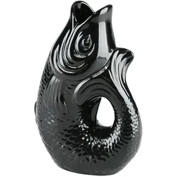Giftcompany, Vase, Monsieur Carafon Vase / Karaffe Fisch S schwarz 1,2l (1x, 1.20 l)
