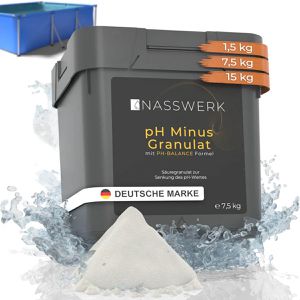 NASSWERK PH-Minus 100 % Natriumhydrogensulfat, Granulat, für Pool, schnellwirkend, Eimer 7,5 kg