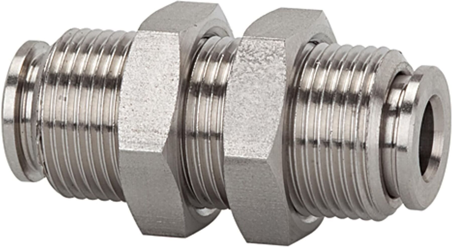 Riegler Gerade Schott-Steckverbindung, M20x1,0, Edelstahl 1.4404 (51.020-12 ES)