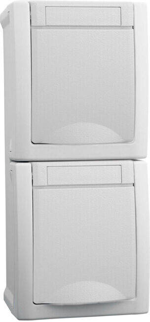 Panasonic Prise double verticale FR-AP blanche 90591186-DE (90591186-DE)