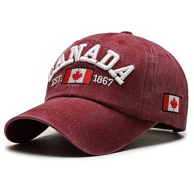 Kanada-Baseballkappe für Damen und Herren, Kanada-Tag-Ahornblattflagge, Dad-Hat, Golfkappe, Sport-Outdoor-Kappe, schlichte, taillierte Kappe