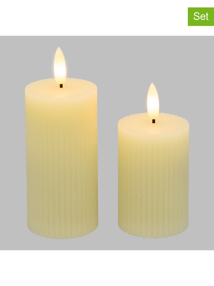 Lotti 2er-Set: LED-Kerzen in Creme - onesize