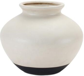 Melrose International "Two Tone Ceramic Vase 9""D"