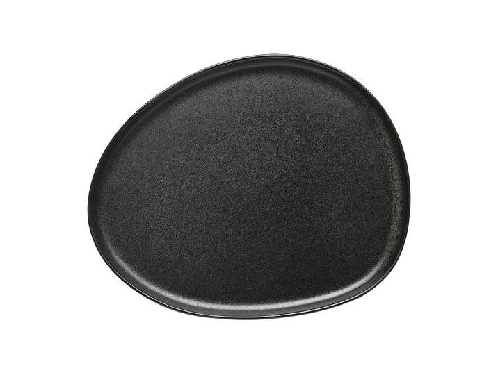 Aida Assiette Raw Organic 24x21 cm Noir titane